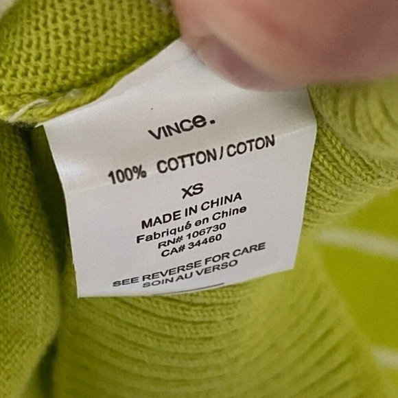 Vince., Stripe Cardigan, Button, V-neck - Picture 7 of 8